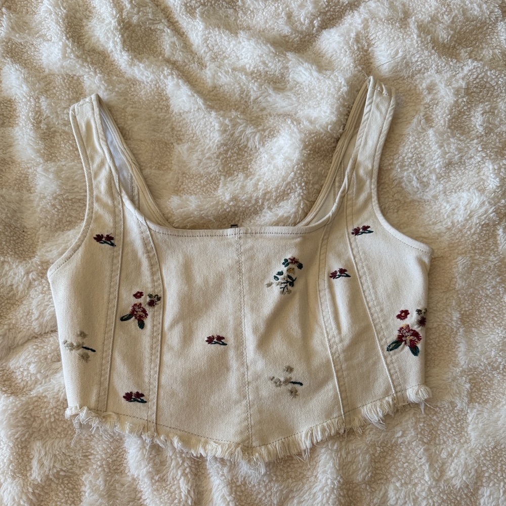Denim crop top